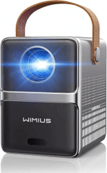 Mini Beamer【Elektrischer Fokus & Automatische Trapezkorrektur】Beamer WiFi Bluetooth 1080P Full HD Tragbarer Handy, WiMiUS P61 Beamer Heimkino Outdoor für Android/iPhone/Tablet/Laptop/PS5/Xbox/TV Stick dunkelschwarz