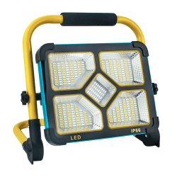 OUSIDE Baustrahler LED Akku mit Stativ, Tragbare LED Strahler Akku mit 10500mAh Batterie,Typ-C und Solarladung, 4 Lichtmodi - Ideal für Reparatur, Baustelle, Notfall 100W