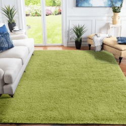 XSIVOD hochflor Wohnzimmer Teppich, Schlafzimmer Bettvorleger, Moderner zottelig flauschig weich Teppiche für Kinderzimmer Anti-Rutsch Unterseite waschbarer Teppich, 200x300 cm, Grün 200 x 300 cm Grün