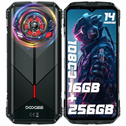 DOOGEE S Punk(2024) Outdoor Handy Android 14, 126dB Lautsprecher, 16GB+256GB Outdoor Smartphone Ohne Vertrag, 10800mAh/33W, 6.58" FHD+ Baustellenhandy, IP68 Wasserdicht/Licht/Dual 4G SIM/OTG/NFC/GPS Grün DOOGEE S Punk