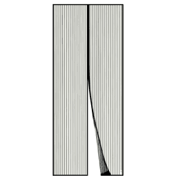 Apalus Fliegengitter Tür, Magnet Insektenschutz 90x230cm, Der Magnetvorhang Ist Ideal Für Die Balkontür, Kellertür und Terrassentür, Kinderleichte Klebemontage Ohne Bohren, Nicht Kürzbar 90x230 cm Schwarz