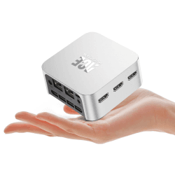 ACEMAGICIAN Mini PC Dual Ethernet, 12th Ιntel Alder Lake-Ν95 (bis zu 3,4 GHz) Desktop-PC, 8GB LPDDR5 RAM 256GB M.2 SSD, 4K HDMI*3 Geringer Stromverbrauch für die Schule zu Hause/Büro T8PLUS/8GB LPDDR5 256GB SSD