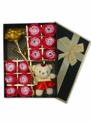 DAMAS DESIGN Geschenkset für Frauen - Romantik pur für besondere Anlässe wie Geburtstage, Valentinstag, Hochzeiten und Jahrestage Farbe Rot