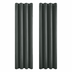 Deconovo Gardinen Blickdicht Kälteschutz Gardinen Schlafzimmer Vorhang Blickdciht, 200x140 cm(HöhexBreite), Dunkelgrau, 2er Set H200 x B140 cm (2er Pack) Dunkelgrau