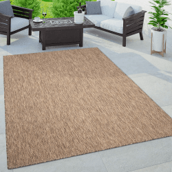 Paco Home Outdoor Teppich Wetterfest Wohnzimmer Küchenteppich Balkon Moderne Einfarbige Muster Meliert, Grösse:80x150 cm, Farbe:Beige 80 x 150 cm Beige