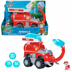 PAW PATROL Jungle Pups - Großes Elefanten-Fahrzeug mit Wasser-Abwurf (Deluxe Fahrzeug) und Marshall Hero Pups Figur, Spielzeug für Kinder ab 3 Jahren