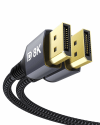 Stouchi DisplayPort Kabel 1.4 240Hz 3M/10FT DP1.4 Unterstützung 8K@60Hz 4K@60Hz/ 144Hz/120Hz 5K@60Hz/120Hz 2K@165Hz/240Hz FreeSync G-Sync 32,4 Gbit/s HDR10 Display Port kabel für Gaming Monitor 3M 1Pack Gray-8K