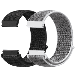 Runostrich Quick Release Watch Armband breite 18mm 19mm 20mm 22mm Sport Uhrenarmbänder für Herren und Damen Dunkelschwarz+Muschel 20mm