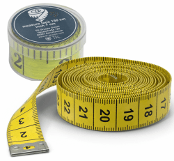 Everhomely® 2 in 1 - Massband Maßband cm + INCH Schneidermaßband 150 cm in Aufbwahrungsbox