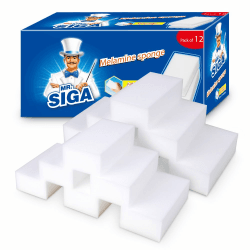 MR.SIGA Melamin Schmutzradierer Wunderschwamm Reinigungsschwamm Zauberschwamm Für Küche Haushalt, 12 Stück, Größe: 12 x 6 x 3cm 12 Stück - 4.7 x 2.4 x 1.2 inch