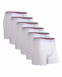DANISH ENDURANCE 6er Pack Bambus Boxershorts Herren, Superweich & Elastischer Bund, Ohne Zettel, Atmungsaktiv, Unterhosen Herren mit oder ohne Eingriff L Weiß