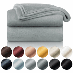 Blumtal Fleecedecke 270x230 cm - Oeko-TEX zertifizierte Kuscheldecke - Wohndecke 270x230 cm - weiche Decke Couch als Wohn- & Kuscheldecke - Flauschdecke - Wohndecke Kuscheldecke 270x230 cm in Grau 270 x 230 cm Grau