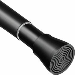 1 Stück Vorhangstange ohne Bohren Teleskopstange Duschvorhangstange Ausziehbar für Badezimmer/Fenster/Kleiderschrank, 70-120cm(Schwarz) Schwarz 70-120CM(1 Stück)