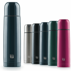 Blumtal® Thermosflasche 500 ml - BPA-freie Thermoskanne 0,5L für warm&kalt - auslaufsichere Isolierflasche 500ml aus Edelstahl - Thermoskanne mit Becher/Thermoskanne Tee - Dark Ocean Blue - Blau 500 ml Dark Ocean Blue - Blau
