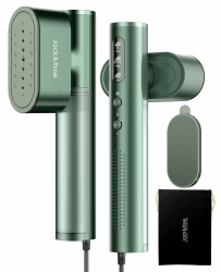 Reise Dampfglätter mit weltweiter Spannung 100-240V Tragbare Steamer für Kleidung, 2-in-1 Reisebügeleisen 1000W Steam iron, schnelles Aufheizen Steamer dampfglätter für Globale Reisen Grün