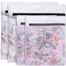 BAGAIL Mesh Wäschesäcke für Waschmaschine Wäschenetz Wäschetasche Wäschebeutel Laundry Bag für Empfindliches, Bluse, Schuhe, BH, Unterwäsche, Babykleidung, Wash Bag 4 Set - 2XL, 2L Weißes Netz