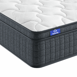 SuiLong Matratze 90x190 Höhe 26cm Härtegrad H3 H4 Mittelfest 7-Zonen Federkernmatratze Öko-Tex Zertifiziert Orthopädische Taschenfederkernmatratz mit Komfortschaum für Kinder und Erwachsene 90x190x26cm Grau 26cm
