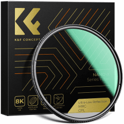 K&F Concept Nano-X Serie Ultra-niedrige Reflexion Polfilter 67mm CPL Filter Polarisationsfilter MRC mit 28x vergütet