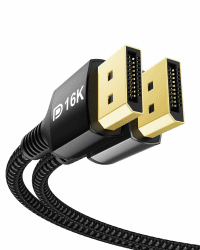 Stouchi 2Pack DisplayPort Kabel 2.1 3M DP2.1/2.0 Kabel 16K@60Hz,10K@60Hz,8K@120Hz,4K@240Hz 165Hz 144Hz Unterstützt 80Gbps HDR DSC1.2a FreeSync G-Sync Display Port 2.1 Kabel für Gaming Monitor Schwarz 3M 2Pack Black-16K