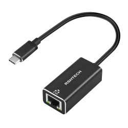 RSHTECH 2.5G USB C LAN Adapter, Aluminium USB C zu RJ45 2.5Gbps Ethernet Adapter USB C Thunderbolt 3 zu 2500Mbps Gigabit Ethernet Netzwerkadapter für MacBook Air/Pro, Surface Book und mehr (WK-C25)