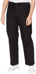 Sivvan Unisex Pflegebekleidung lockere Hose mit Kordelzug 3XL Schwarz
