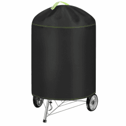 Kugelgrill Abdeckung, VDISRR Wetterfest Kugelgrill Abdeckhaube, 420D Oxford Holzkohlegrill Abdeckplane, Ø63x88cm, Wasserdicht, Reißfest, UV, Schutz Grill vor Verblassen, Rost und Schimmel Ø63 x 88cm