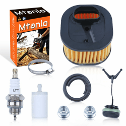 Mtanlo Luftfilter Kit für Husqvarna 372XP 371 372 XP 365 445 268 503818004 50381800 mit Stangenmutter Zündkerzen Benzinfilter Kraftstoffleitung Schlauch Öltankdeckel Ansaugrohrschelle