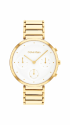 Calvin Klein Multi Zifferblatt Quarz Uhr für Damen Kollektion Minimalistic T-BAR mit Edelstahlarmband