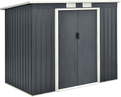 Juskys Geräteschuppen M Pultdach 213 × 130 cm anthrazit
