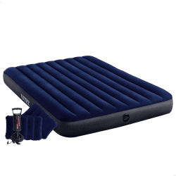 Intex 64765 Luftbett, Bunt, 203 x 152 x 25 cm (Set) Con Cuscini