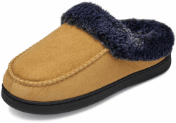 Mishansha Damen Winter Rutschfest Warme Hausschuhe Memory Foam Plüsch Pantoffeln Gr.36-43 EU 40 EU Sienna