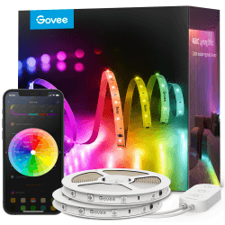 Govee LED Strip 30m, Smart RGBIC LED Streifen, Lichterkette LED Leiste Funktioniert mit Alexa & Google Assistant, DIY Segmentsteuerung, App-Steuerung, Musik Sync, für Party, Zuhause, Schlafzimmer