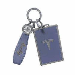 RCBDCYGJ Autoschlüssel Hülle Cover Passt für Tesla Schlüsselhülle Abdeckung Model 3 Model Y Schlüsselkartenhalter Silikon Schutzhülle Schlüsselanhänger For tesla-A-blue