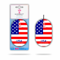 GLÜCKSBLATT premium Auto Parfüm Car Freshener Duft Flagge USA