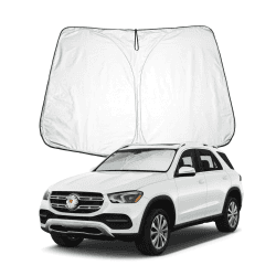 BIXUAN W167 Sonnenschutz kompatibel mit Mercedes Benz GLE W167 GLS X167 2020-2023 2024 Windschutzscheibe für das Auto Frontscheibenabdeckung Windschutz für Frontscheibe Blockiert UV Abdeckung Faltbar
