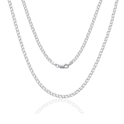 SILBERTALE 925 Sterling Silber Panzerkette Echt Silberkette für Herren Damen 2/3/4mm Breit Dünn Superflache Ohne Anhänger Halskette 55 Zentimeter 2mm Breit-Panzerkette