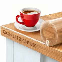 SCHUTZ-FUX Tischfolie 2mm transparent - Tischschutz mit schräger Kante, durchsichtige Tischdecke abwaschbar, Verschiedene Größen, nach Maß, Made in Germany (90 x 190) 190.0 Zentimeter 90.0 Zentimeter