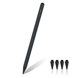 Stylus Pen Stift kompatibel mit iPad Pencil, Stift für iPad (2018-2024), Eingabestifte iPad Pencil kompatibel mit iPad/iPad Pro/iPad Mini/iPad Air, Palm Rejection, Magnetisch, Sensibel Schwarz