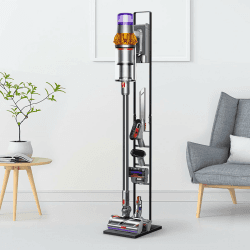 ecooe Staubsauger Ständer Kompatibel für Dyson V15s V15 V12 V11 V10 V8 V7 V6, Staubsaugerhalterung freistehend Bodenständer Halterung für Dyson-Zubehörteile Verschiedene (Schwarz) Verbesserte Standard-version (Schwarz)