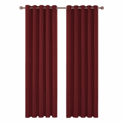 Deconovo Verdunkelungsgardinen mit Kälteschutz Vorhang Blickdicht Kälteschutzvorhang Blickdicht, 229x168 cm(HöhexBreite), Rot, 2er Set H229 x B168 cm (2er Pack) Rot