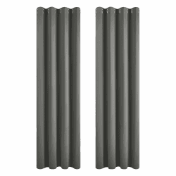 Deconovo Verdunkelungsvorhang Kälteschutz Gardinen Schlafzimmer Kälteschutzvorhang Blickdicht, 200x140 cm(HöhexBreite), Hellgrau, 2er Set H200 x B140 cm (2er Pack) Hellgrau
