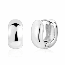 ASH'S CHOICE Silber 925 Creolen Kleine Ohrringe Damen, Silber 925 Ohrringe Klobig Kleine 14K Gold Creolen Klobig Dick Knorpel Kreolen Huggie Creolen Mini Kleine Creolen Leicht Breit Ohrringe Mädchen Klobigeeckigsilber