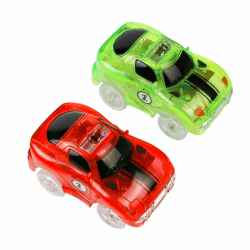 2 LED Race Cars Spielzeug Glow in The Dark für Kinder 3 4 5 6 7 8, MEHRWEG (2 Autos)