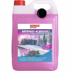 SONAX AntiFrost+KlarSicht Gebrauchsfertig bis -18 °C Zirbe (5 Liter) schneller, schlierenfreier & effektiver Scheibenreiniger für den Winter | Art-Nr. 01315050 Zirbe 5 Liter