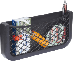 HR Universal Auto Ablagenetz 25cm - Netz Tasche zum Verstauen und Sortieren im Fahrerraum - Schwarzes Ablagefach aus robustem Kunststoff zum Aufbewahren Ablagefach M - 25 cm lang