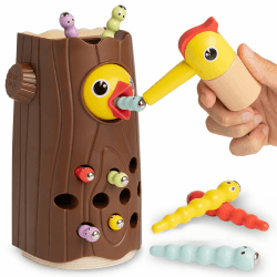 Nene Toys Kleiner Specht – Magnetisches Lernspielzeug für Kinder ab 2 Jahren – Fördert Feinmotorik und Farberkennung bei Kindern 2 3 Jahren – Bildungsspiel für Jungen und Mädchen Kleiner Specht Magnetisches Lernspielzeug