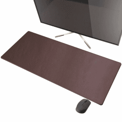 CENNBIE Zweiseitig Schreibtischunterlage Leder 90 x 40cm, Extra große Tischunterlage, PU-Leder Mauspad xxl, Wasserdichte Schreibunterlage auf Schreibtischen,Büro und Zuhause Tischunterlage (Braun) Braun 90*40cm