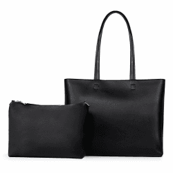 TAN.TOMI Handtasche Damen,Kleine Umhängetasche Damen,Tote Bag, Tasche Mittelgroß,Crossbody Bag,Handtaschen Damen Set Mit Quasten Geldbörse Damen und Pelz Kugel Plüsch Schlüsselring Schwarz.a