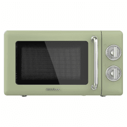 Cecotec Mikrowelle Proclean 3010 Retro Grün Mechanische, 20 l, 700 W, 6 Stufen, Timer bis zu 30 Minuten, Auftaumodus, Vintage-Design in Grün, Stahl-Finish Mechanisch | Allein Serie 30 Grün