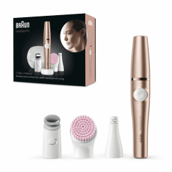 Braun FaceSpa Pro Beauty Set mit Gesichtsepilierer Damen / Damenbart Entferner, Gesichtsreinigungsbürste, Aufbewahrungsbox, Haarentfernung, Designed in Germany, Reinigung und Hautstraffung, SE921 SE921 3-in-1